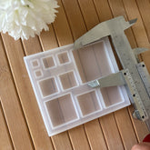 Multi-Size Square Resin Mold – 1 to 3.5 cm Squares, 1 cm Depth